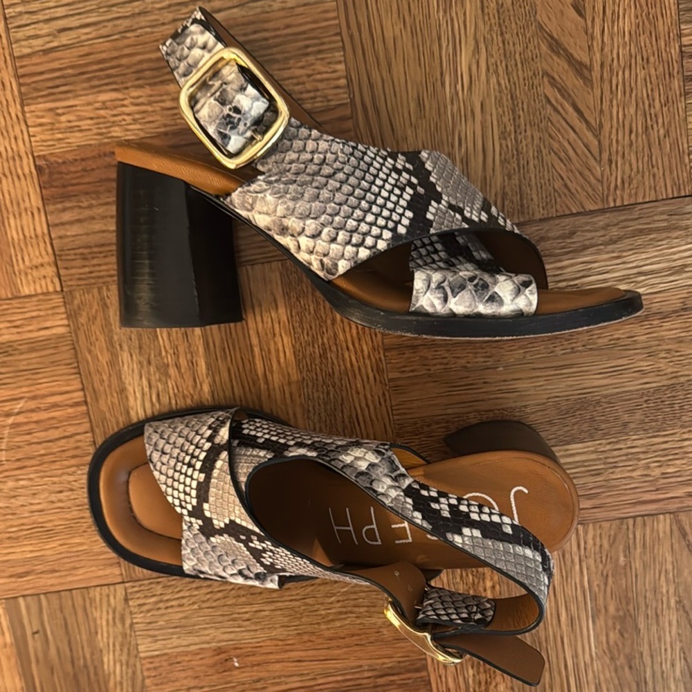 Joseph snakeskin leather sandals  - size 37 - like new!